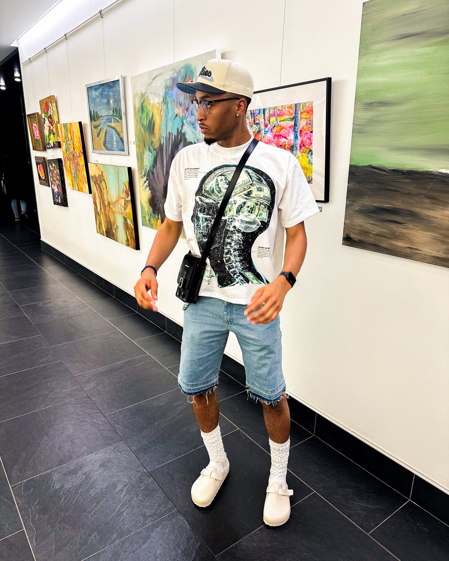 "What Is Money?" White Boxy Tee