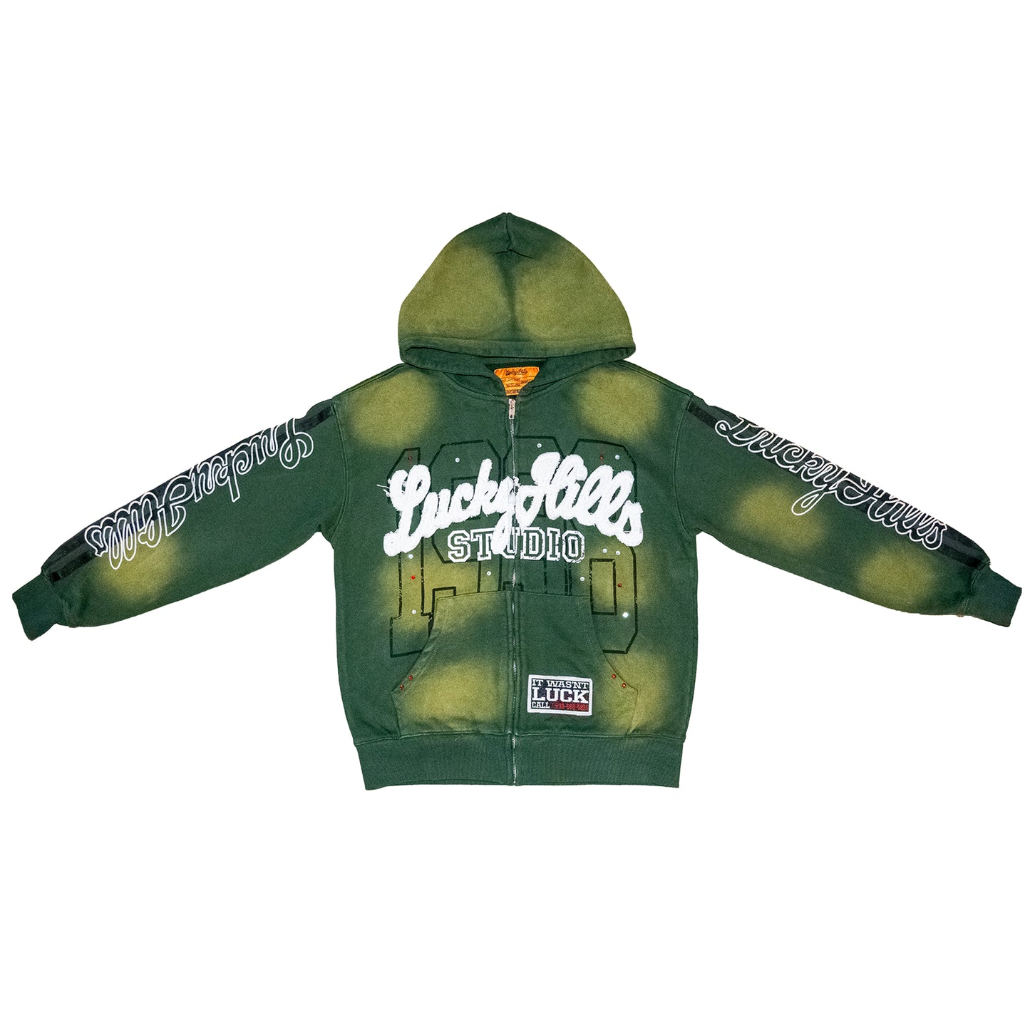 "Lucky Studio" Green Hoodie