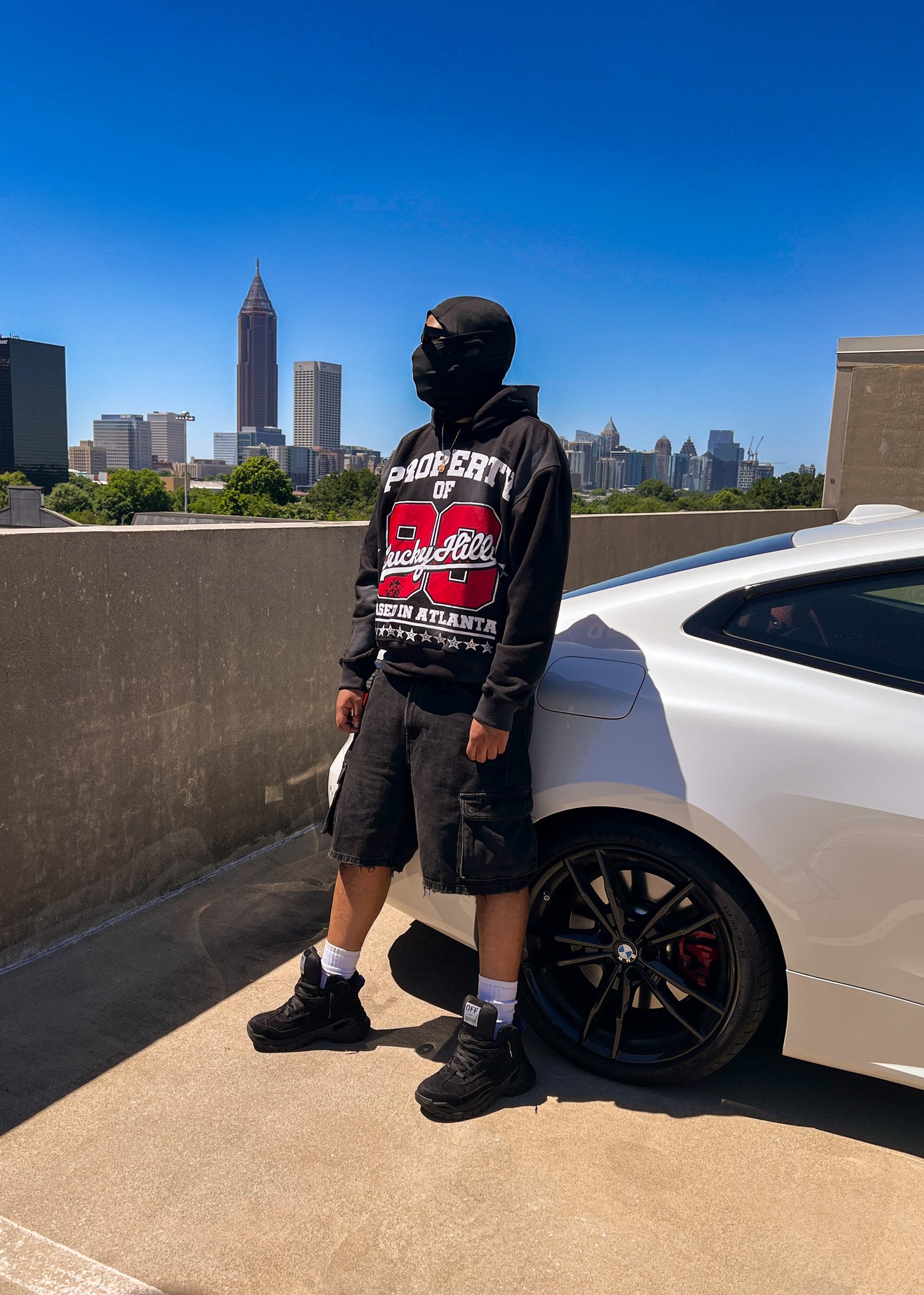 "Property of LH" Black Boxy Hoodie