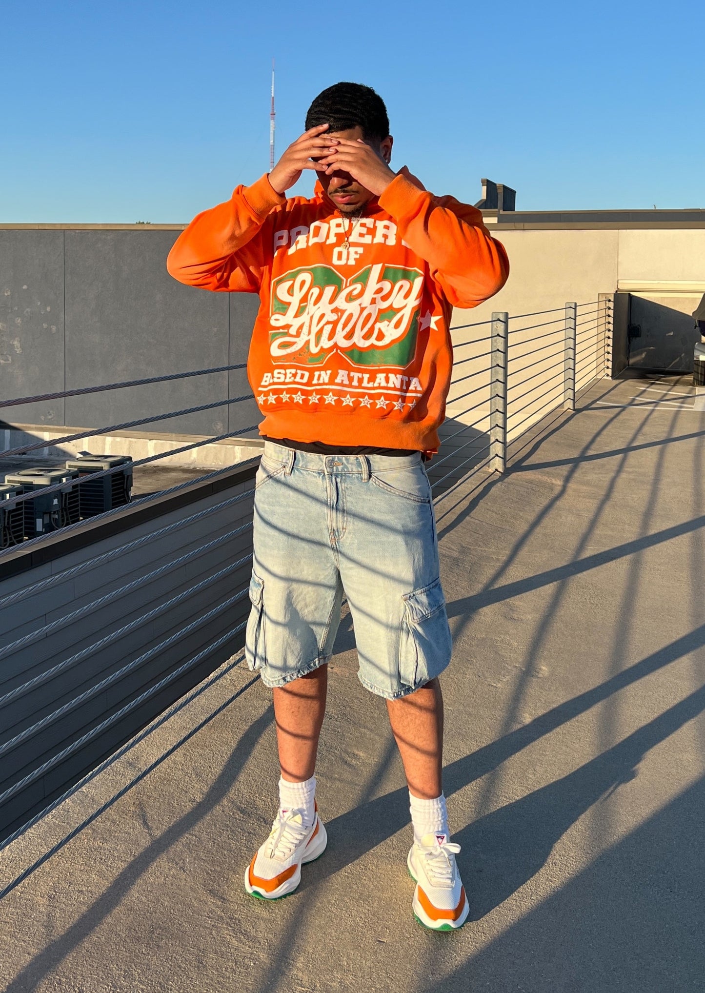 "Property of LH" Orange Boxy Hoodie